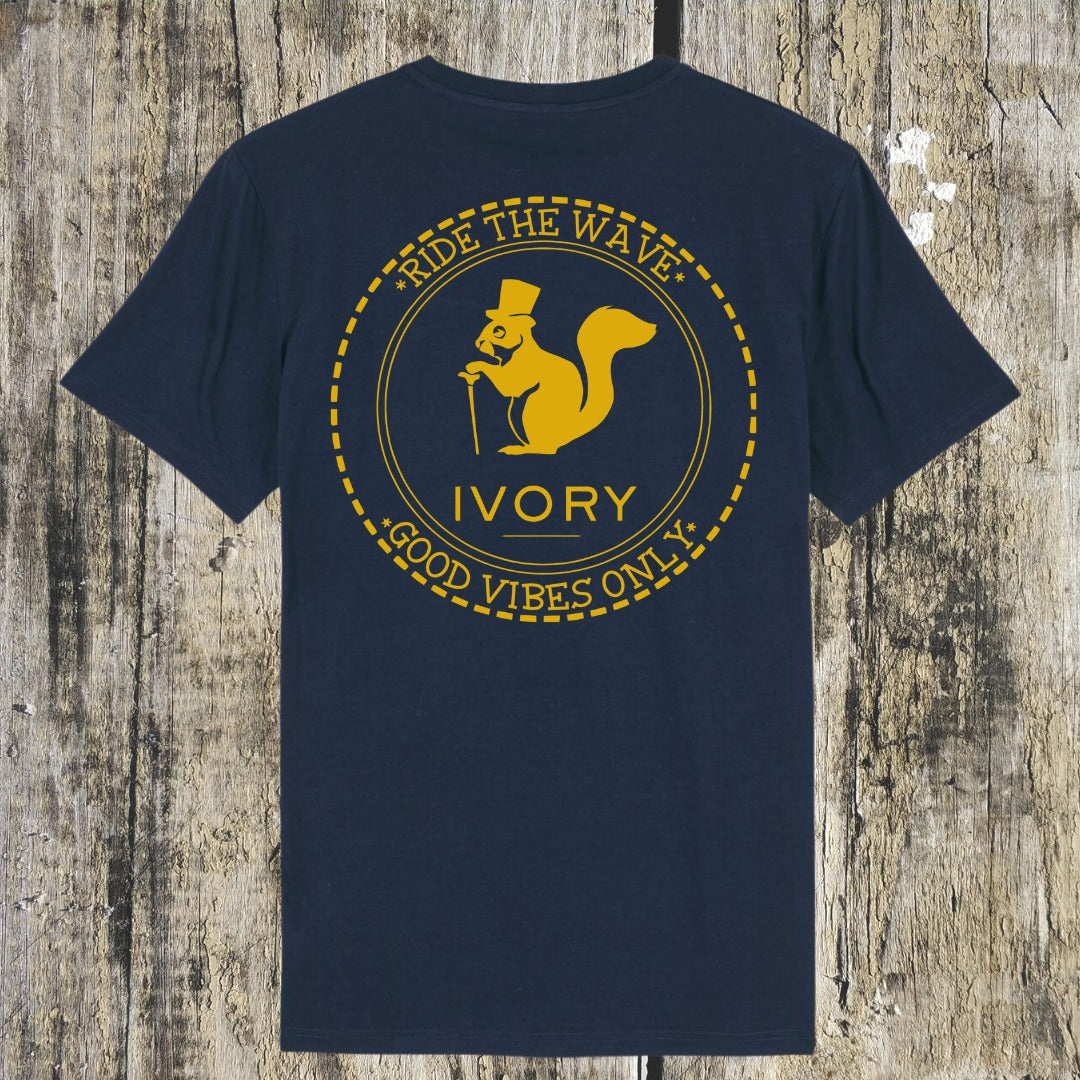 CAMISETA AZUL MARINO GOOD VIBES